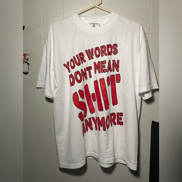 wahrzin YOUR WORDS DONT MEAN %#^* ANYMORE large tee - Picture 1 of 2
